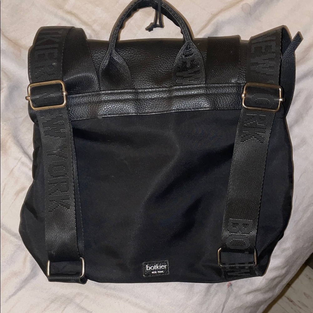 Botkier Black Men's Backpack with Textured Straps